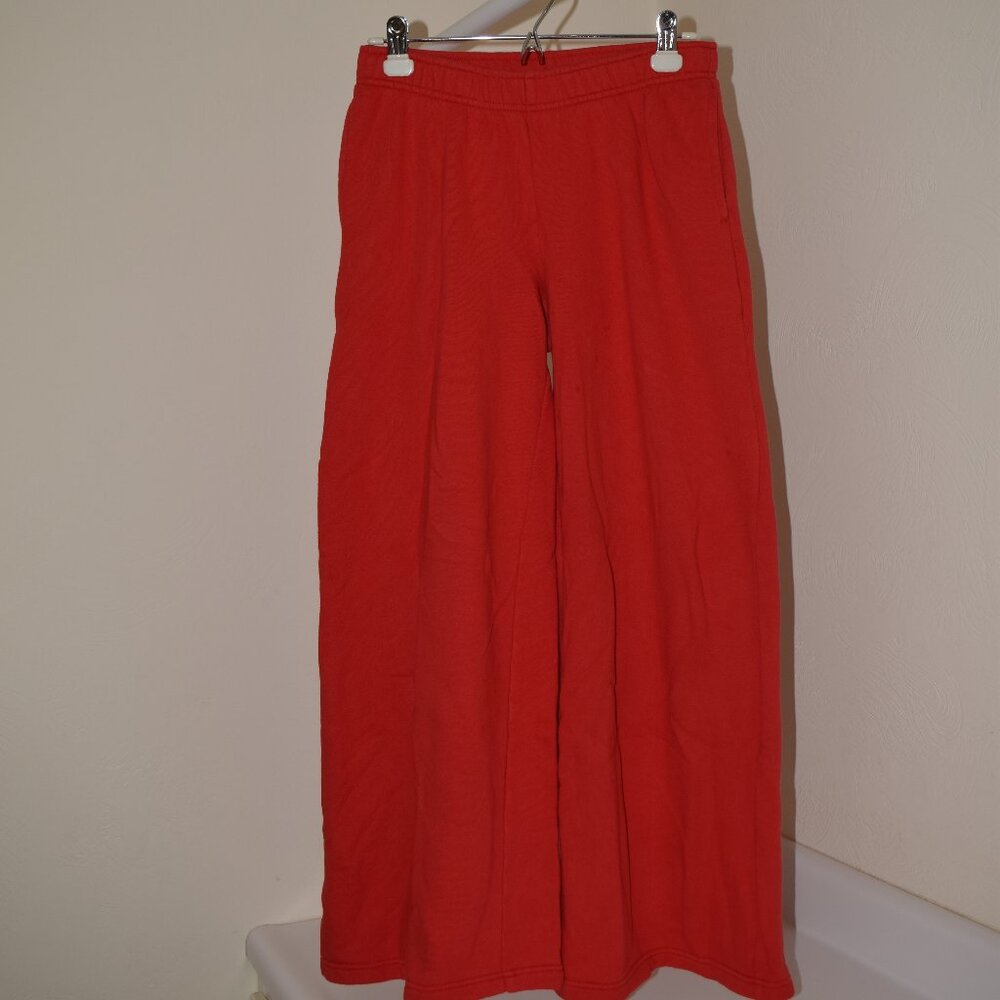 Red Wide Leg Sweatpants - Size Small